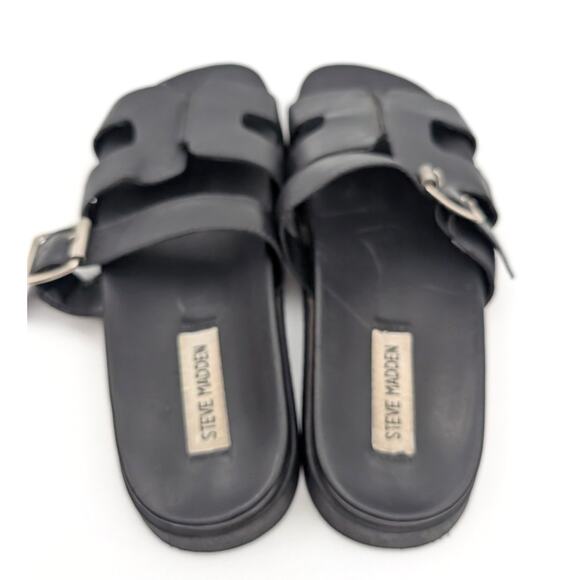 Steve Madden Mayhem Slide Sandal Open Toe Women's Black Size US8 EU39 - Picture 5 of 11
